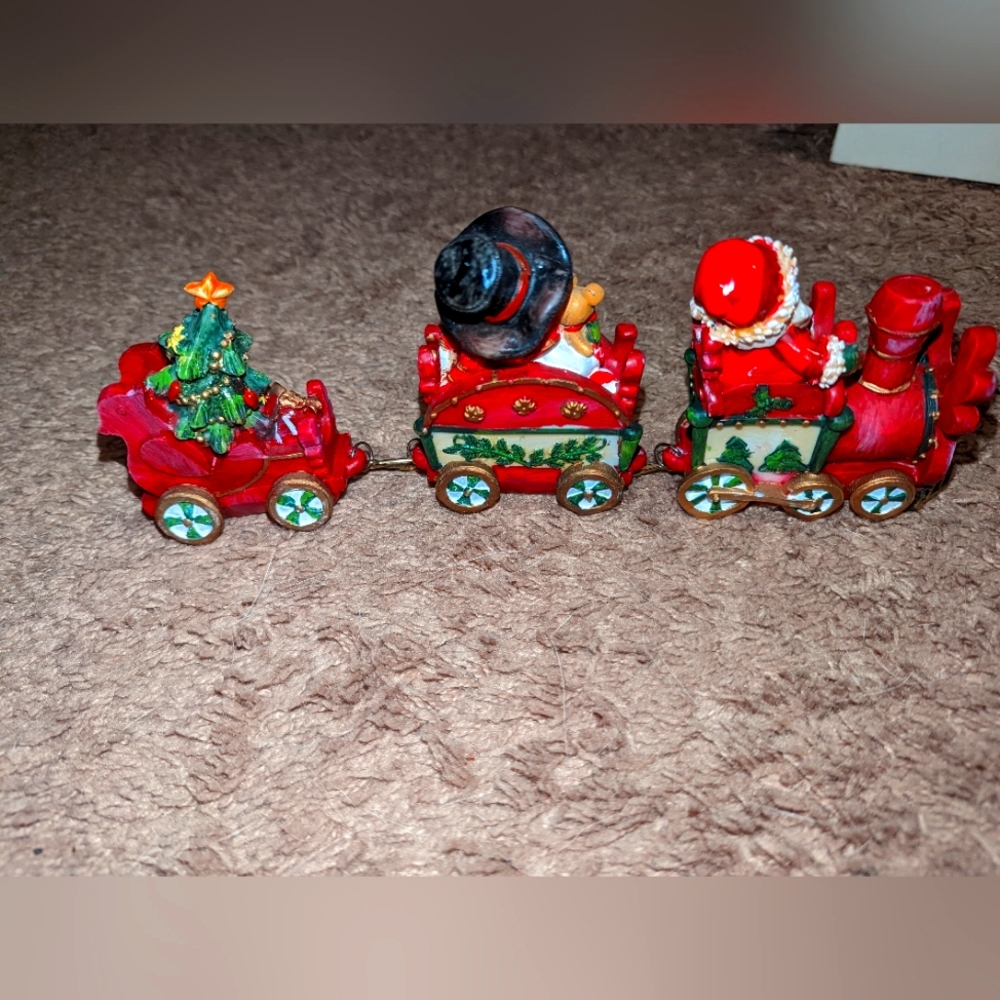 3 pc Santa Clause train set Christmas decoration!!
